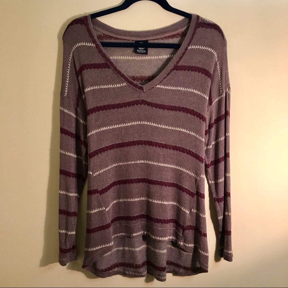 Bobeau Long Sleeve Striped Shirt